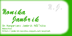 monika jambrik business card